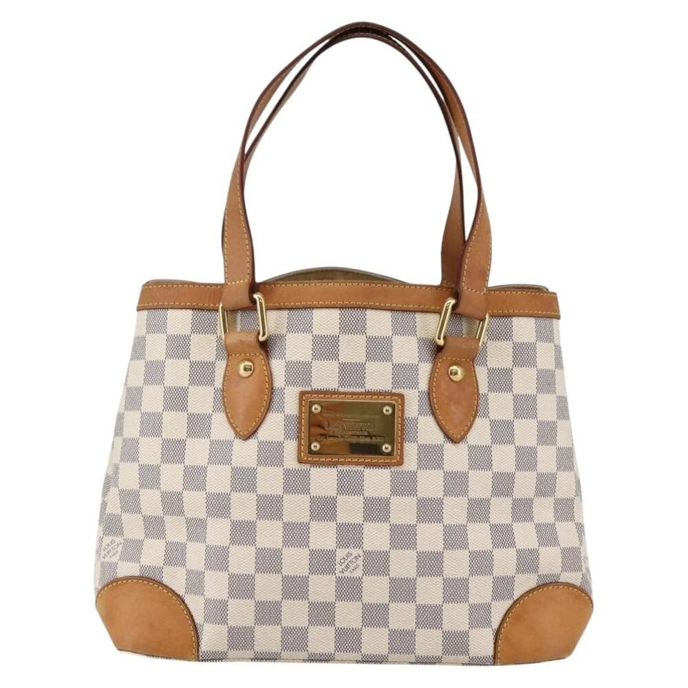 Louis Vuitton Damier Azur Hampstead PM Tote Bag White